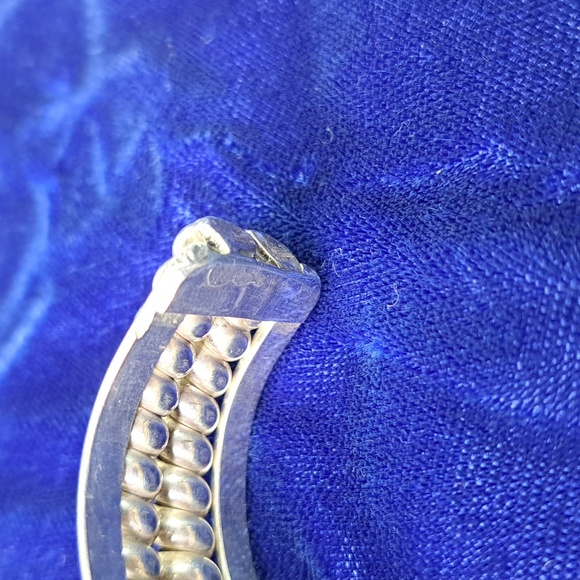 Sterling Silver Twisted Double Coil Cuff Bracelet Stamped Sterling - Picture 7 of 10